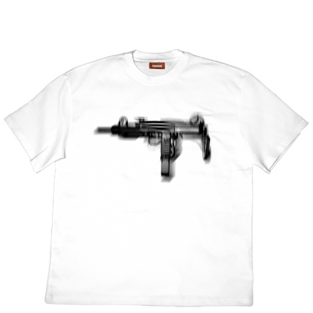 White/Black Uzi Tee